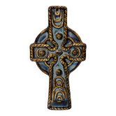 Ceramic glazed wall Celtic cross