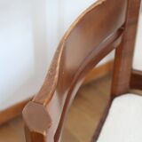 4 modernist cream chairs