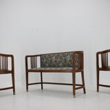 1900s set of viennese secession sofa and armchairs