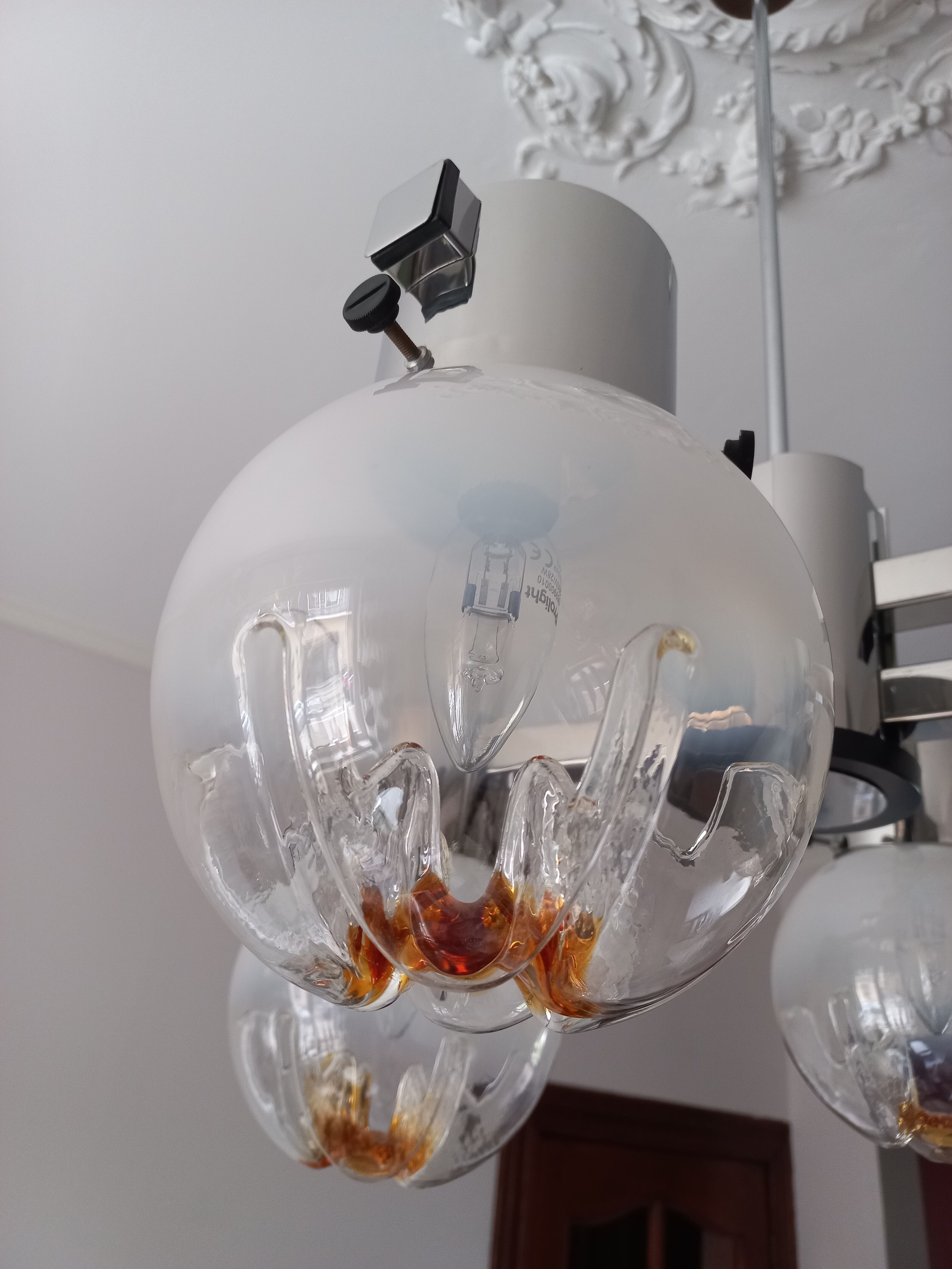 Chandelier in Murano glass for Mazzega