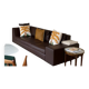 CINNA Brown leather sofa 4 seats Exclusive model Didier Gomez