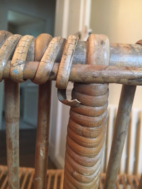 Sofa bench into rattan