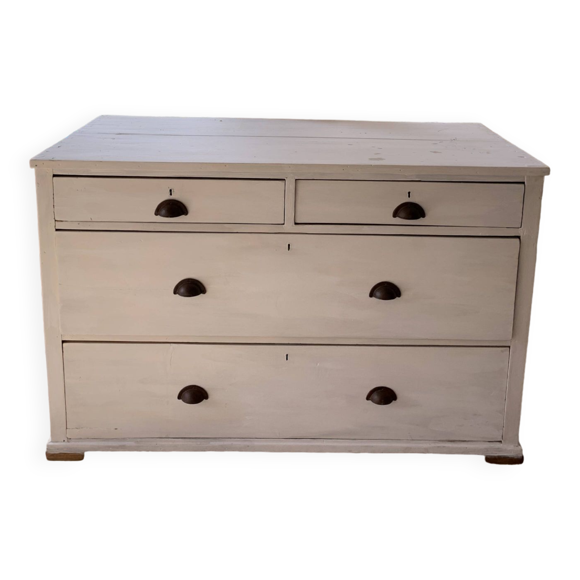 Charming old country sideboard painted in lime white