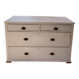 Charming old country sideboard painted in lime white
