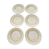 Raynaud set of 6 fine porcelain saucers