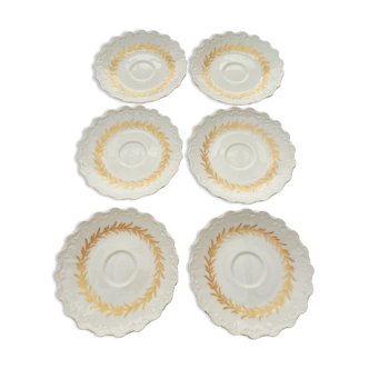 Raynaud set of 6 fine porcelain saucers