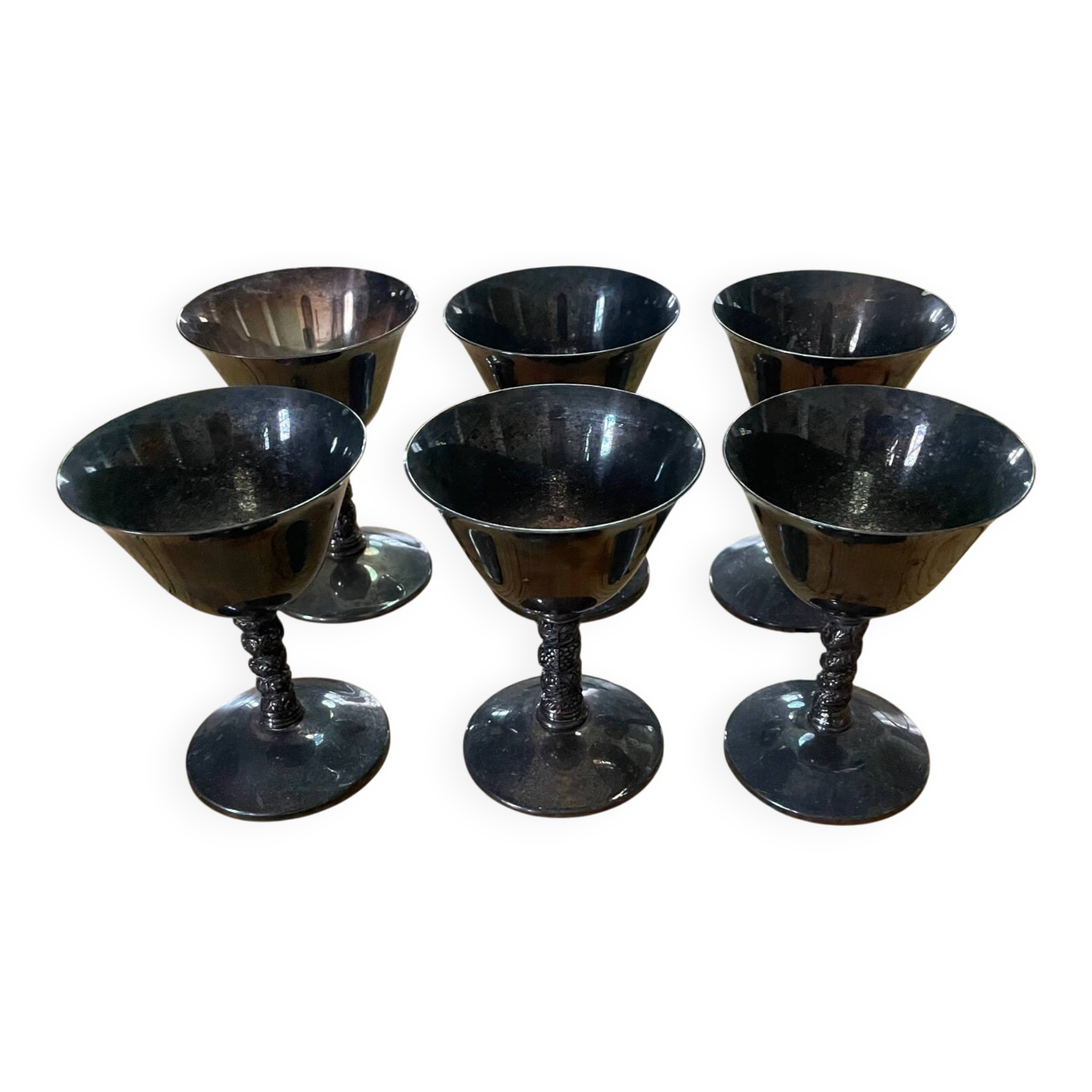 6 silver plated mappin & webb tumbler/cup