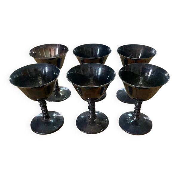 6 métal argenté mappin & webb gobelet/coupe