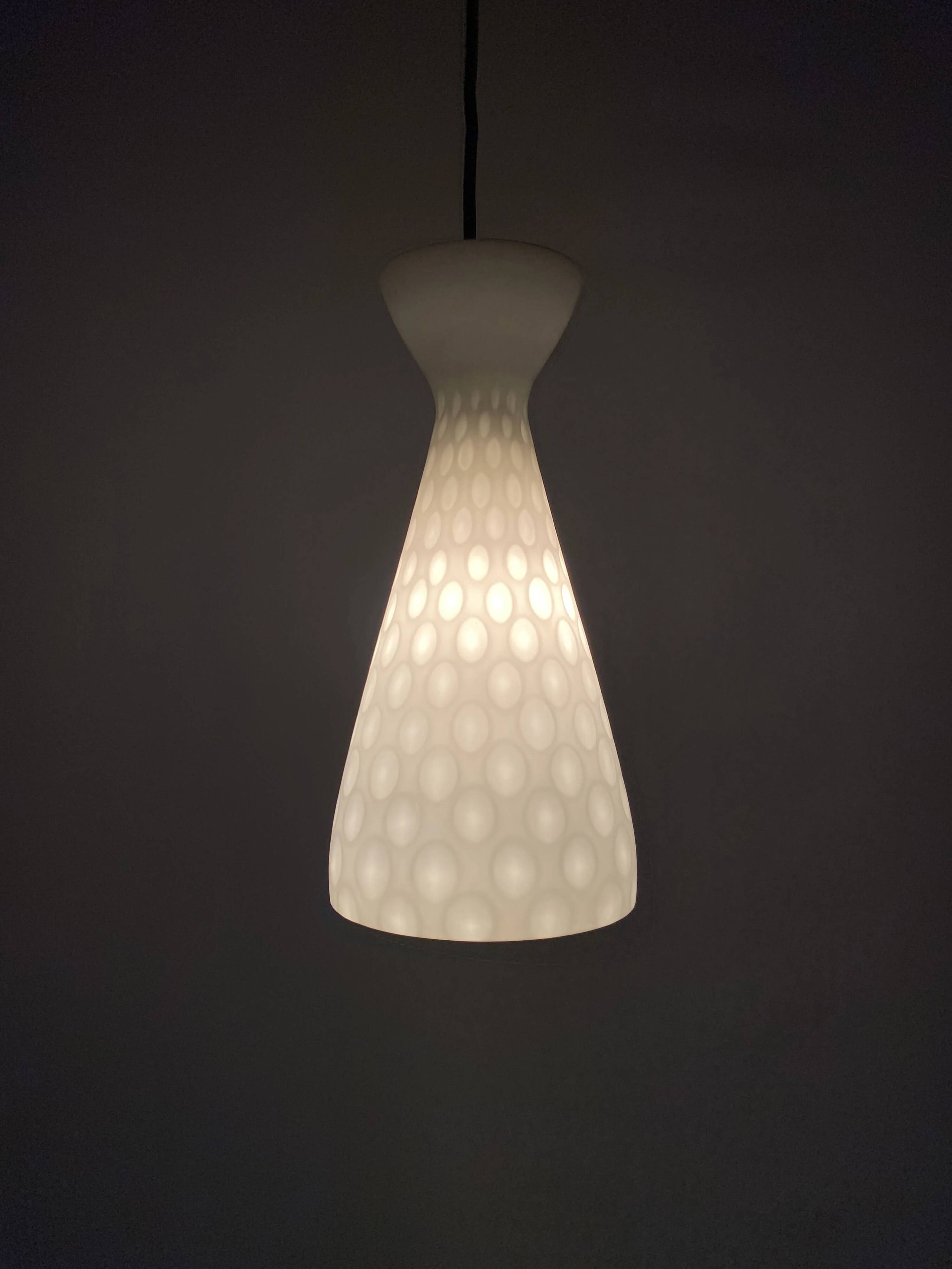 Glass hanging lamp by Aloys Gangkofner IBIZA for Peill & Putzler 1960