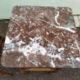 Set of 2 Louis XV style marble bedside tables