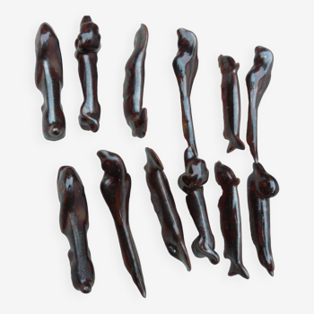 12 ceramic knife holders animals