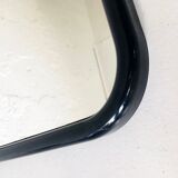 Vintage mirror with black plastic frame, 1970s