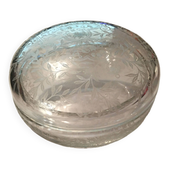 boite ronde  en Cristal de Baccarat
