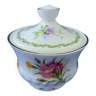 Sucrier en porcelaine à décor floral