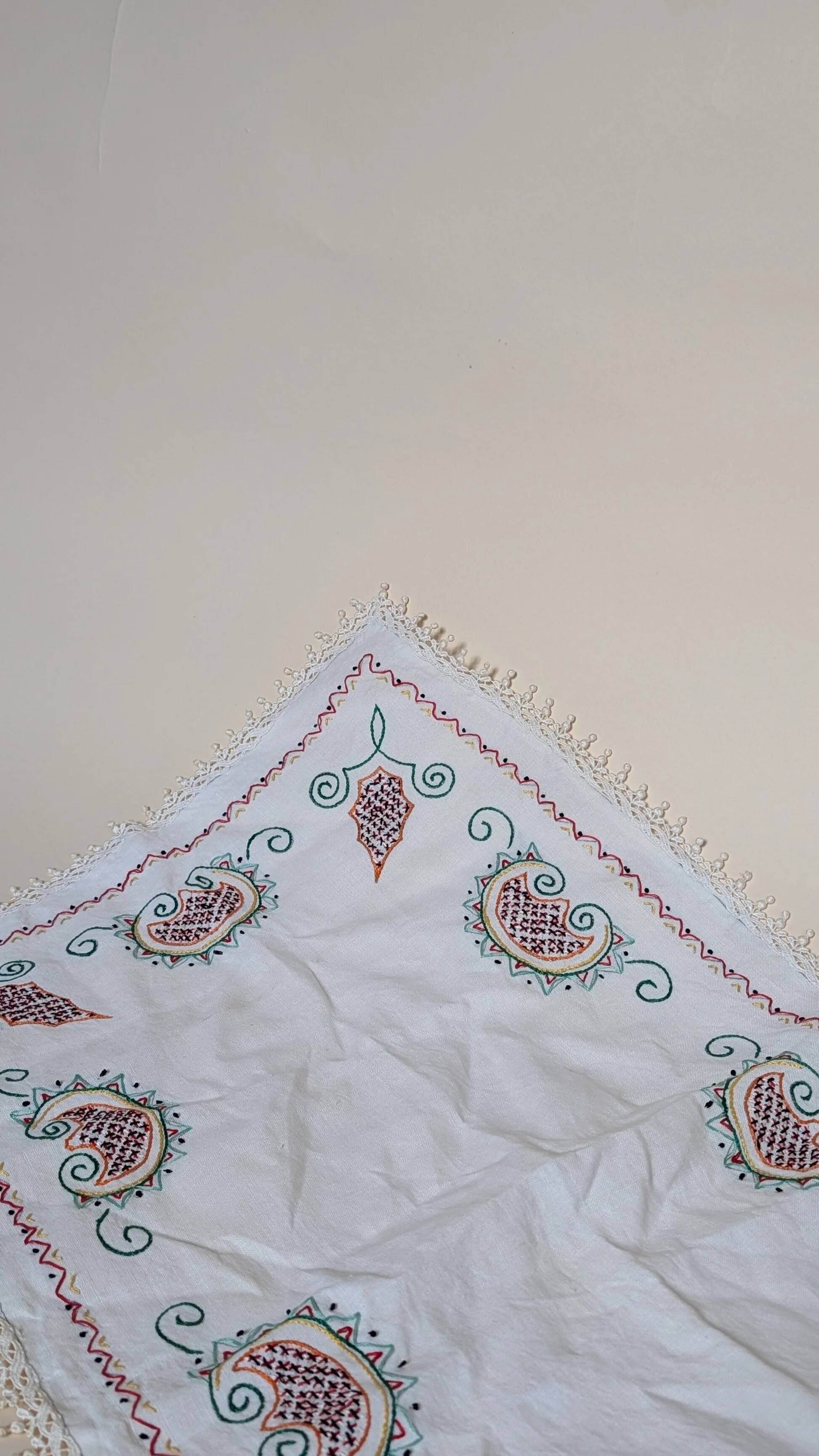 Small embroidered tablecloth