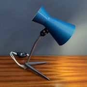 Blue metal desk lamp 1960s