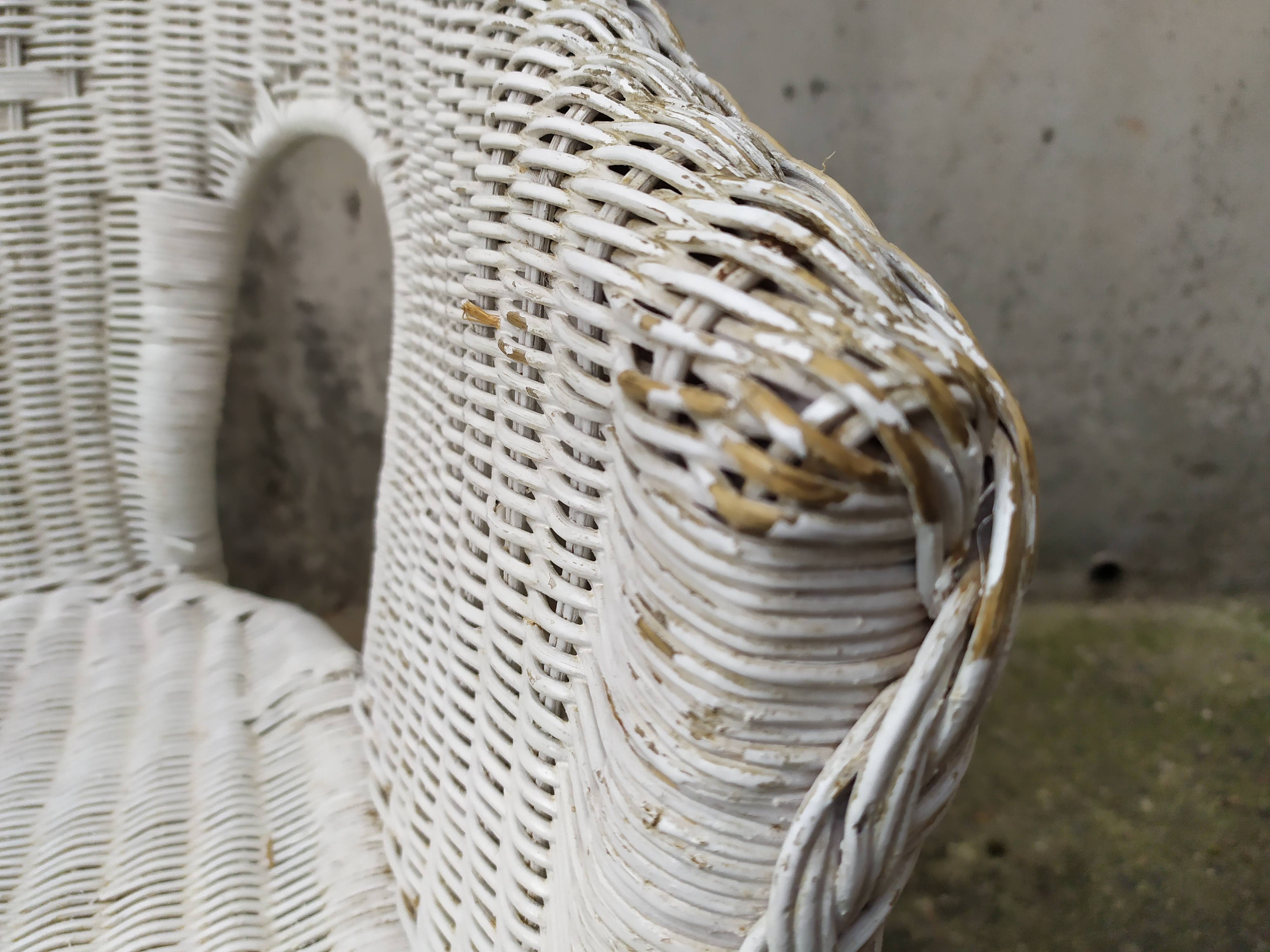 Pair of vintage rattan chairs