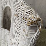 Paire de fauteuils en rotin vintage