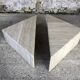 Pair of triangular coffee tables in travertine, Italy circa 70 / 80