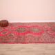 Pink Vintage Moroccan Rug 208 x 384 cm, Berber Wool Rug Handmade, Boho Rug