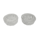 Salière and pepper in chiseled glass