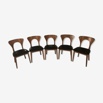 5 Danish chairs of the designer Niels Koefoed 1950