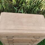 Old vintage chest of drawers with compass feet