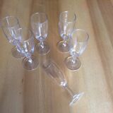6 champagne glasses