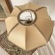 Lampe rétro bois tourné et perles 41 cm