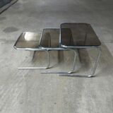 3 vintage nesting tables 70'S