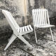 Paire de fauteuils pliables vintage « ciseaux » 1950