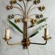 XL Vintage Mid-Century handmade 2 light bouquet wall lamp Italy 1950-1970
