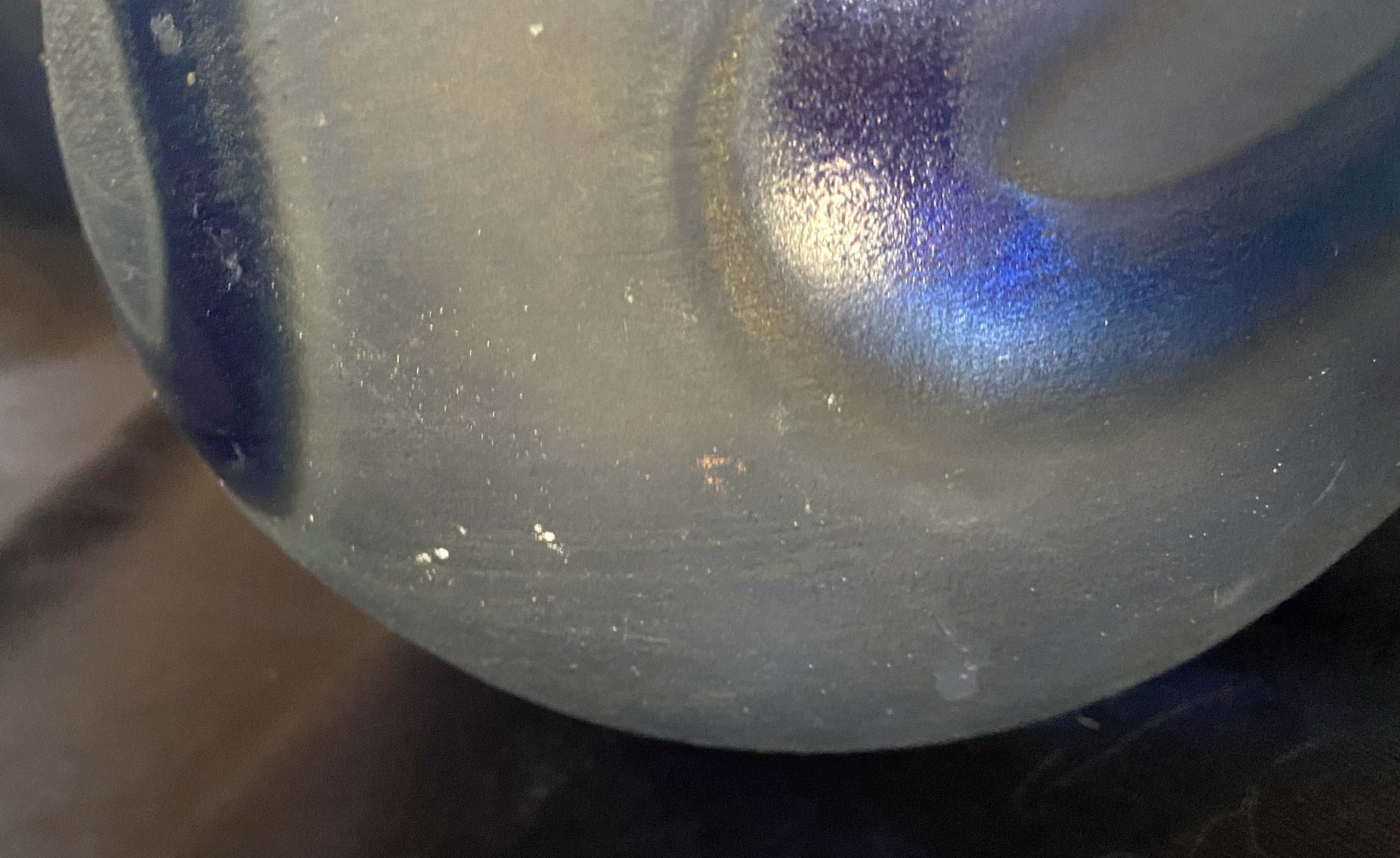 Asymmetrical desk lamp by Michael Bang (1944-2013) for Holmegaard, Denmark, 1970s