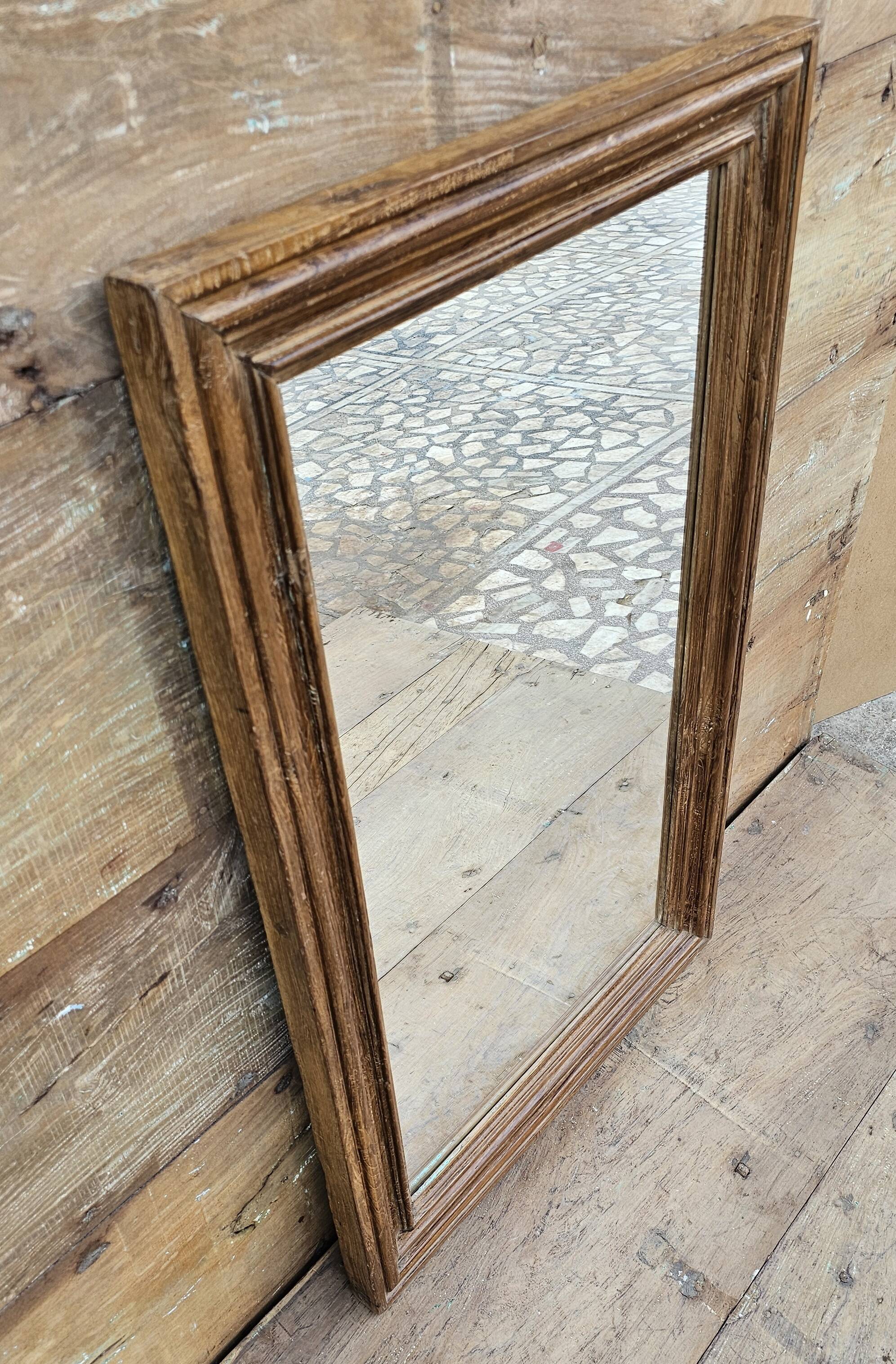 Burmese teak mirror