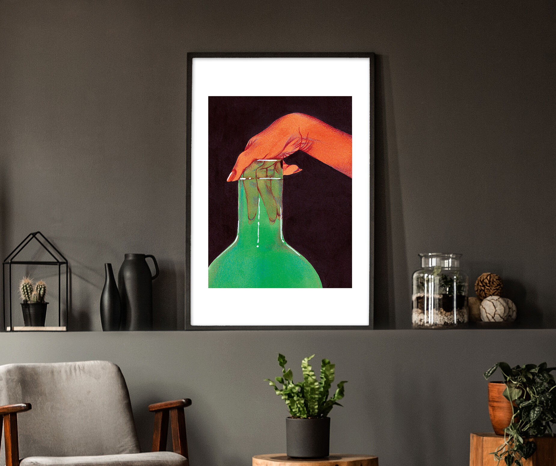 Poster A3 "Green Vase"