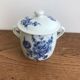 Sucrier en porcelaine fleurs bleues apilco