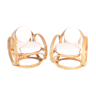 Pair of rattan armchairs