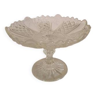 Vintage molded glass fruit bowl