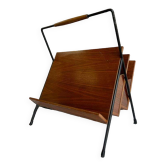 Magazine rack teak newspaper holders