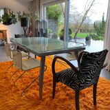 Orange wool rug from the 70s