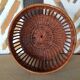 Round wicker basket