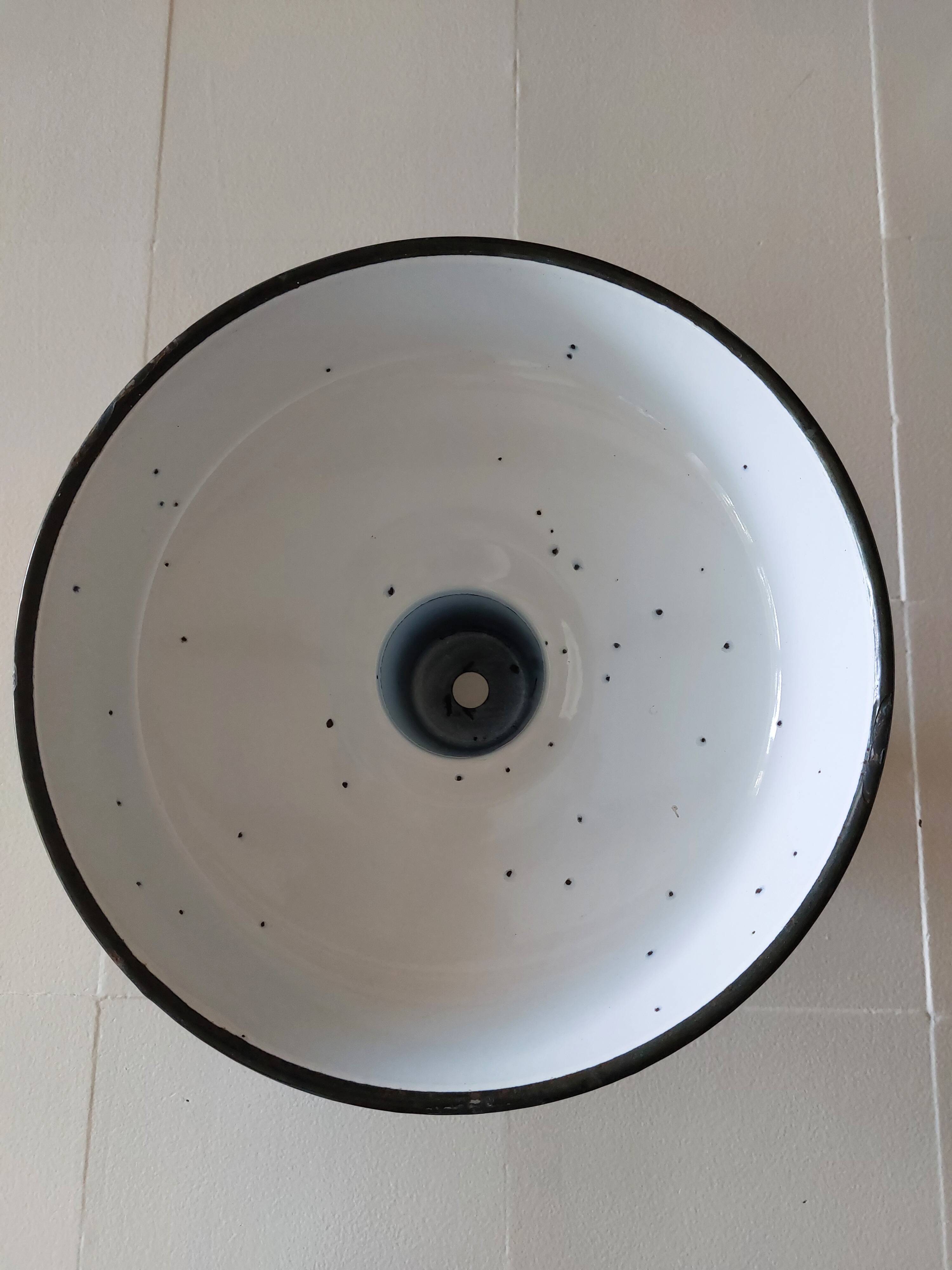 lampshade in enamelled sheet metal, anthracite grey