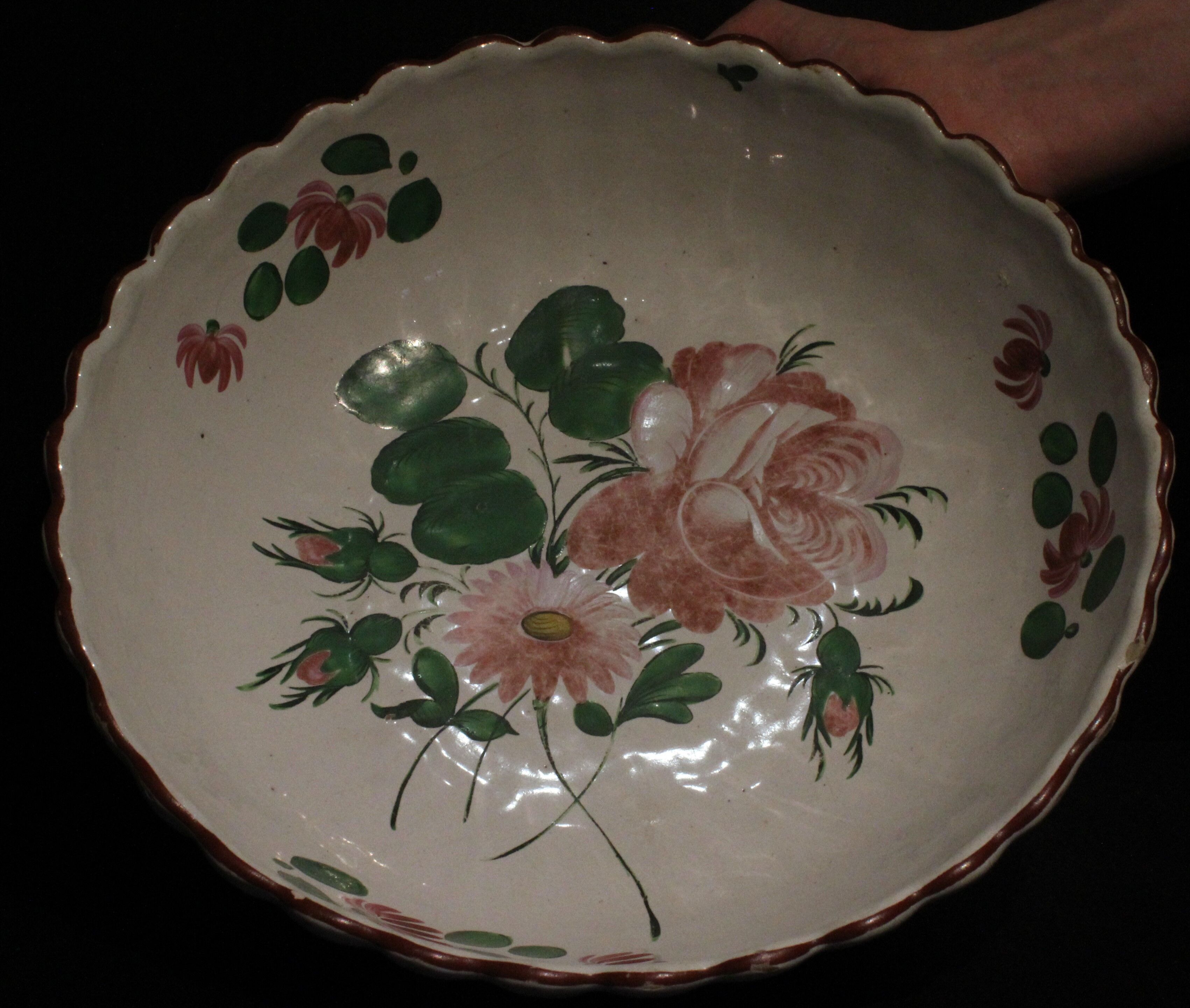 Eastern earthenware salad bowl