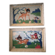 Pair of vintage Bambi canvas frames