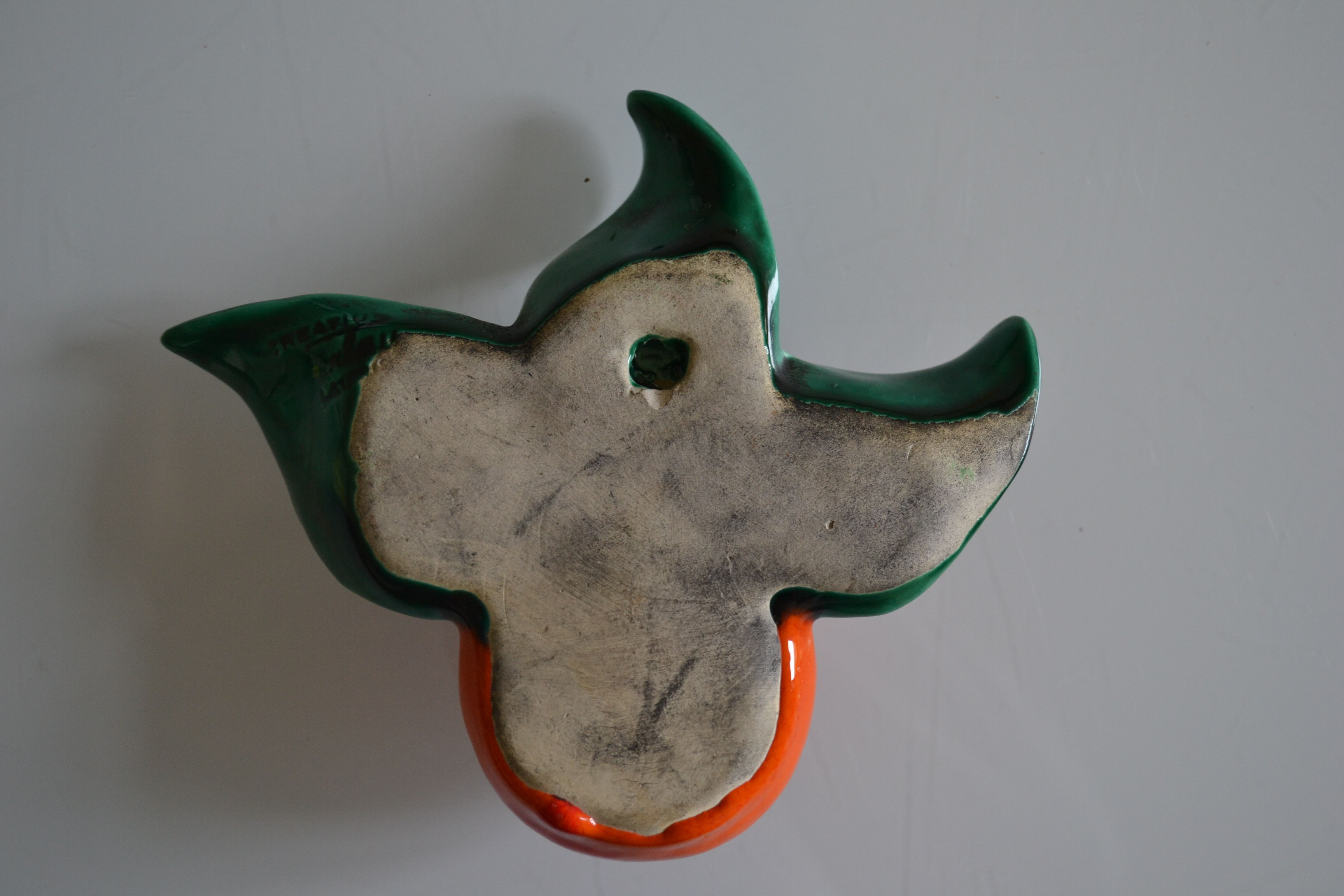 Orange in ceramic signs albert ferlay in vallauris around 1960