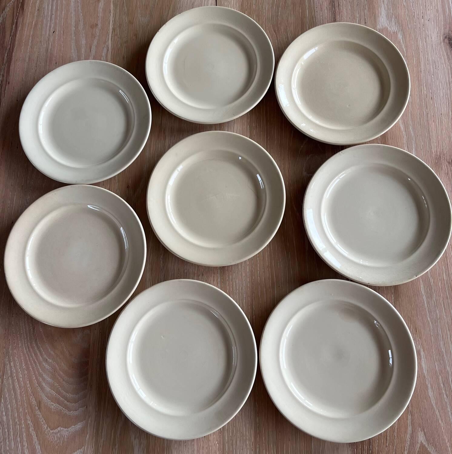 8 very old dinner plates Digoin & Sarreguemines