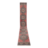 Vintage Turkish hallway rug 86x685 cm