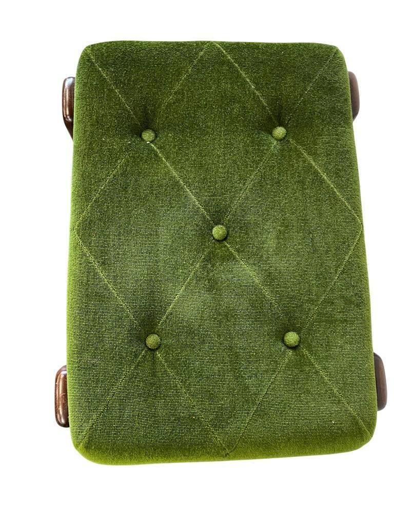 Vintage green step stool / pouf / kitchen step stool