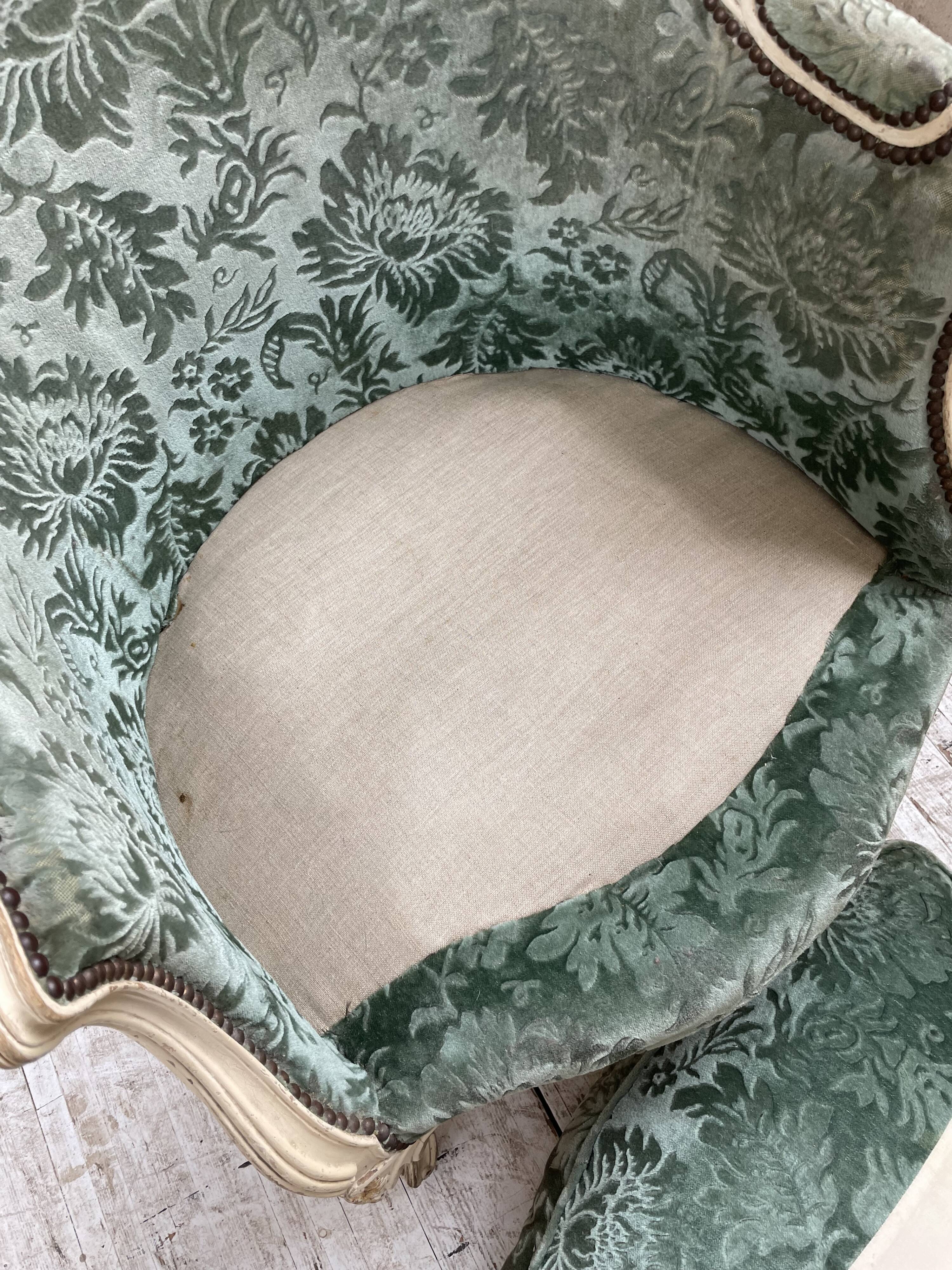 Louis XV shepherdess armchair