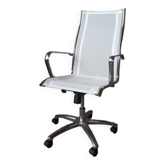 Designer office chair 1980 chrome